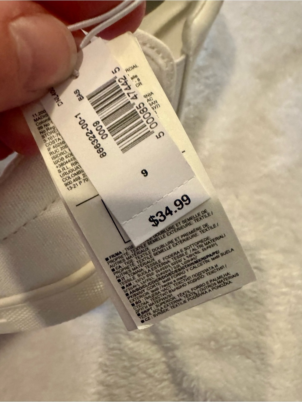 NWT GAP Kids Canvas White Slip-On Memory Foam Sneakers - Picture 2 of 2
